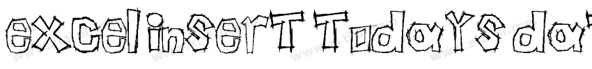 excel insert todays dat字体转换